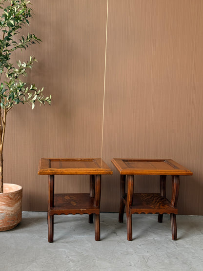 Vintage Wooden Side Tables (Pair)