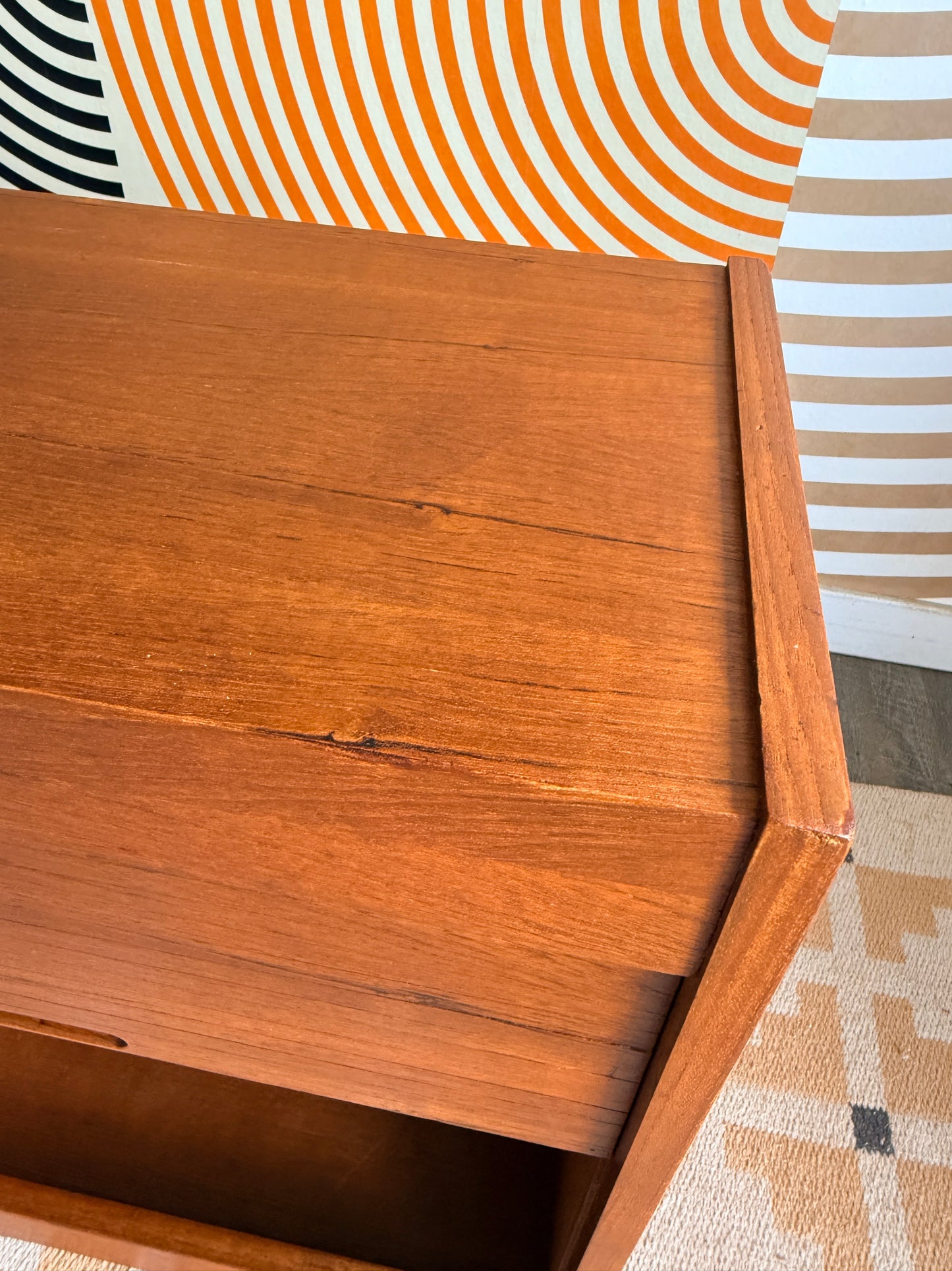 Pair of Teak Tambour Door Cabinets