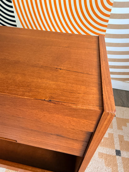 Pair of Teak Tambour Door Cabinets