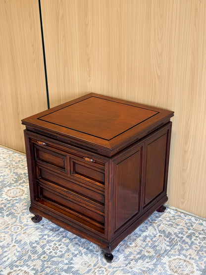 Vintage Wood Tambour Door Cabinet