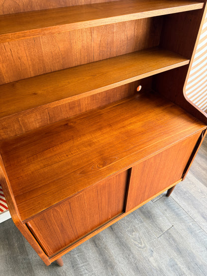 Danish Teak Bookcase with a Cabinet Storage