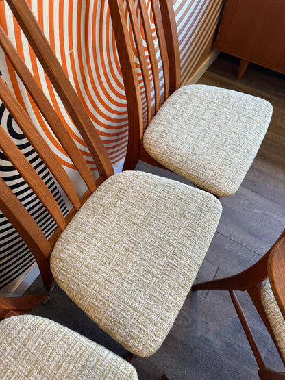 Set of 6 Teak Niels Koefoed Hornslet “Eva” Dining Chairs