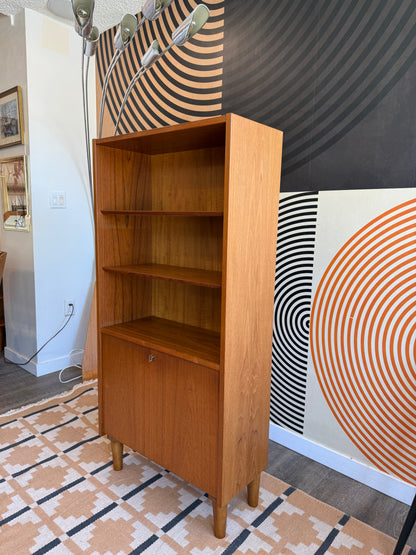 Danish Teak Cabinet with a Drop-down Door
