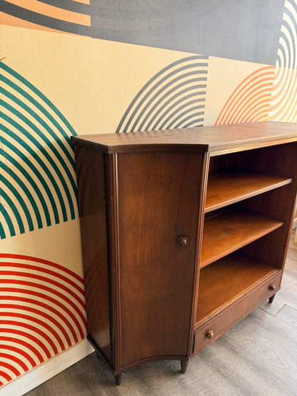 Vintage Walnut Curio Cabinet