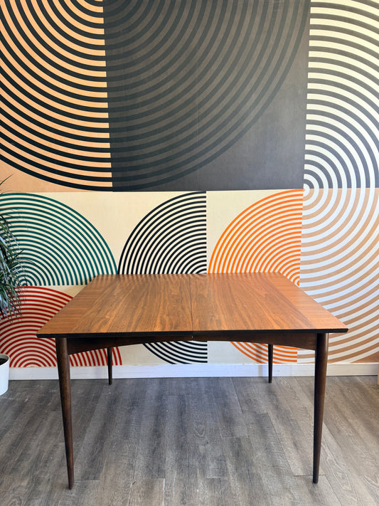 Vintage Mid-Century Walnut Extendable Dining Table