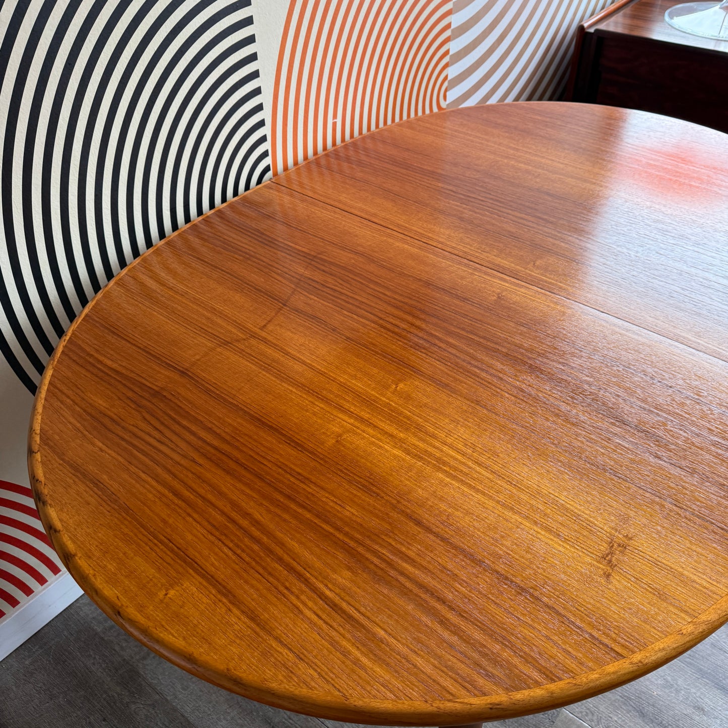 Vintage Danish Teak Dining Table with 2 Leaves