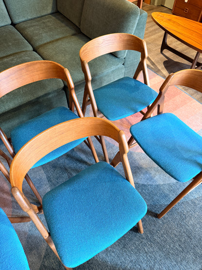 Set of 6 Teak A- Frame Dining Chairs