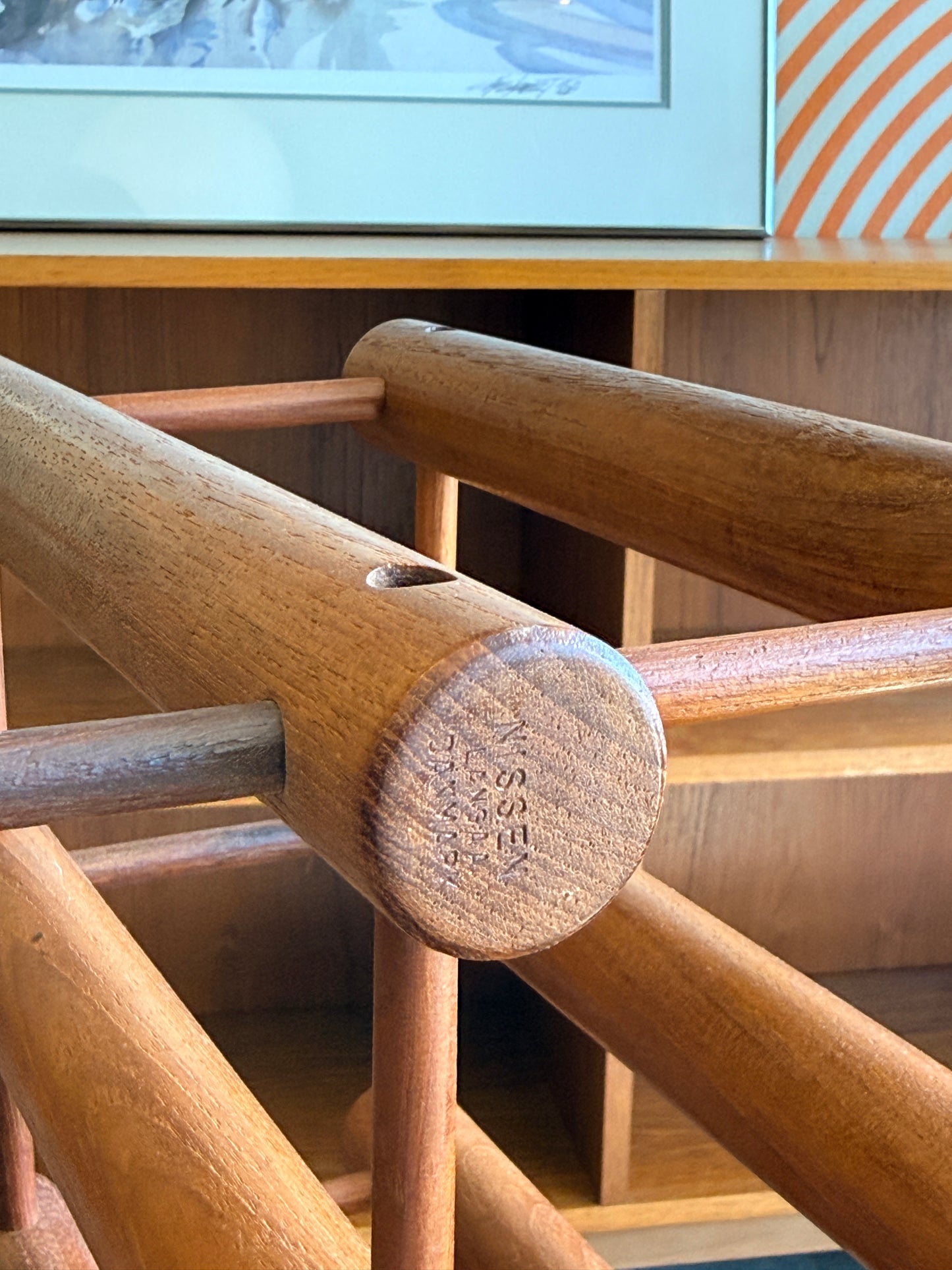Danish Wine Rack Bottle Holder by Richard Nissen for Nissen Langaa,1960s