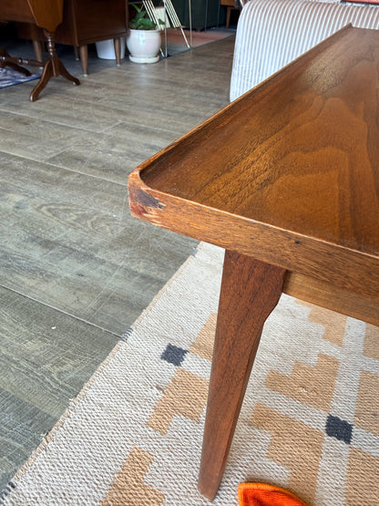 Vintage Walnut Square Coffee Table