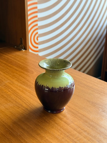 Vintage Yellow and Red Glazed W. German Pottery Vase, 532-12