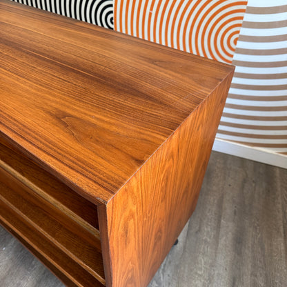 Vintage Walnut Curved Front 9 Drawer Dresser