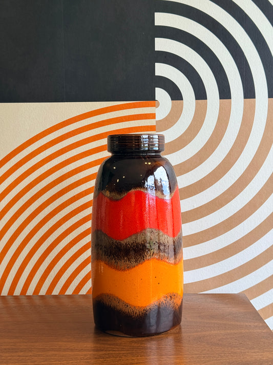 Vintage W. German Fat Lava Floor Vase by Scheurich, 553-38