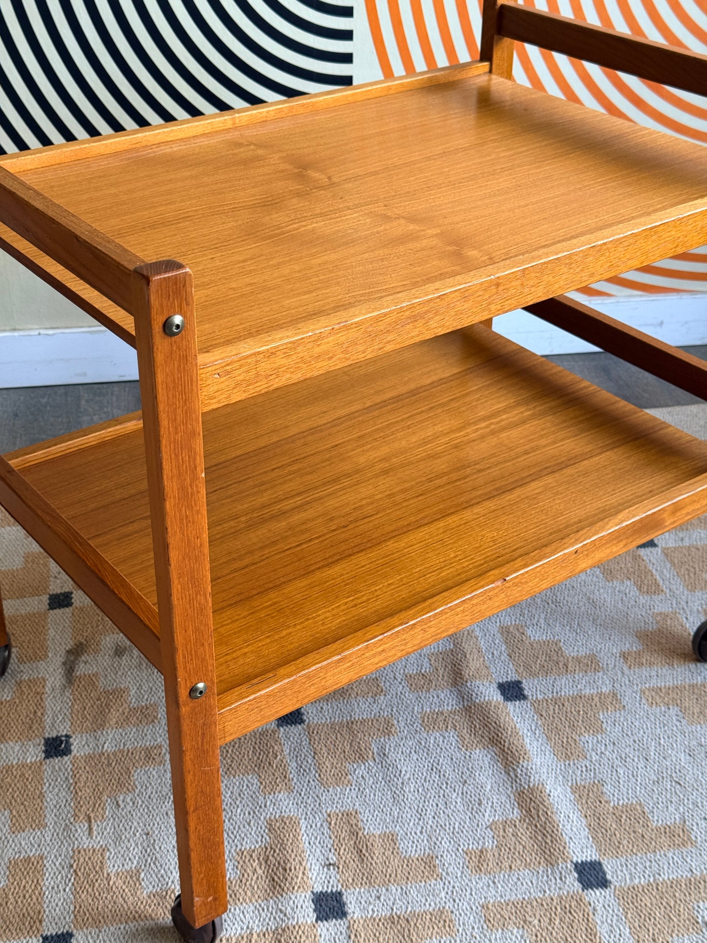 Danish Teak Bar Cart