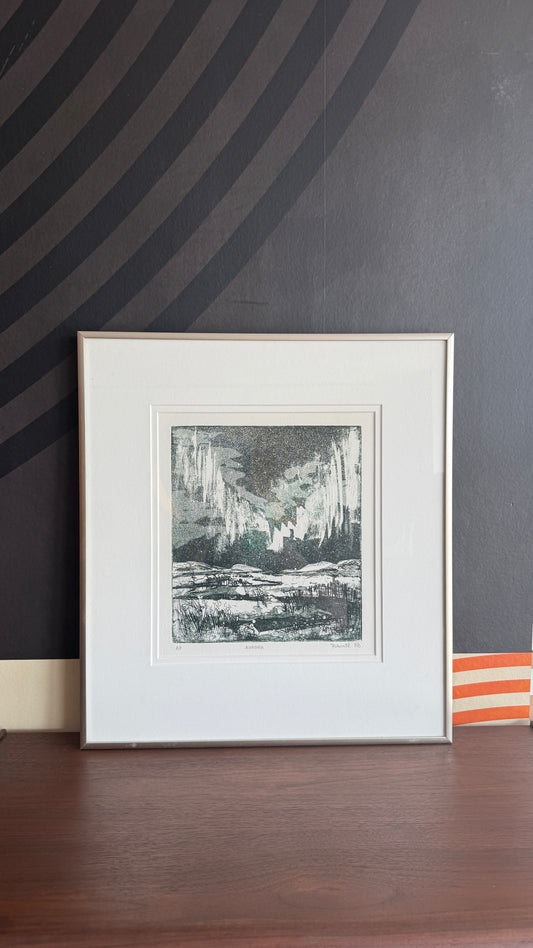 Vintage "Aurora" Silkscreen Framed Print