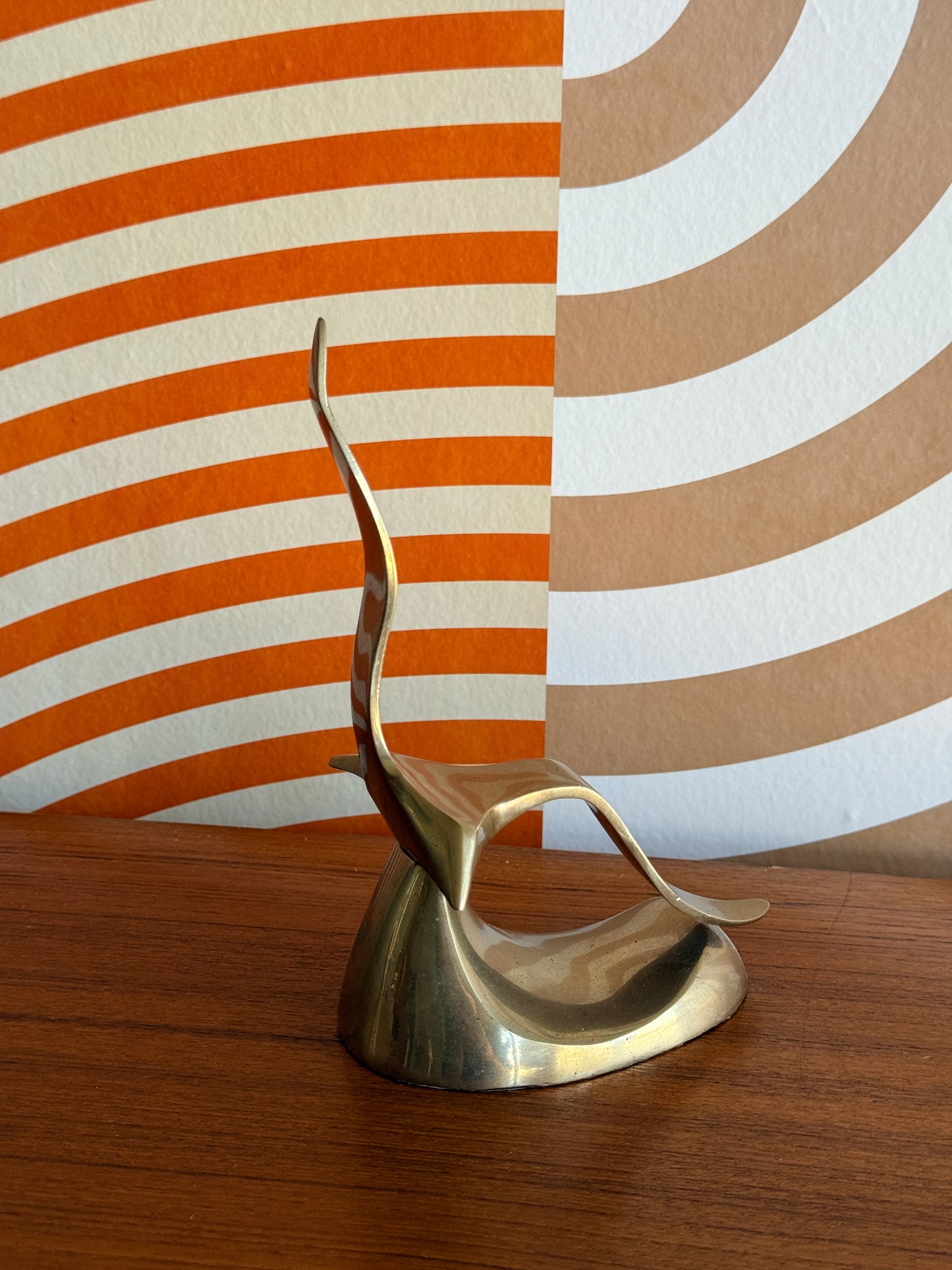 Single Vintage Brass Bird Bookend
