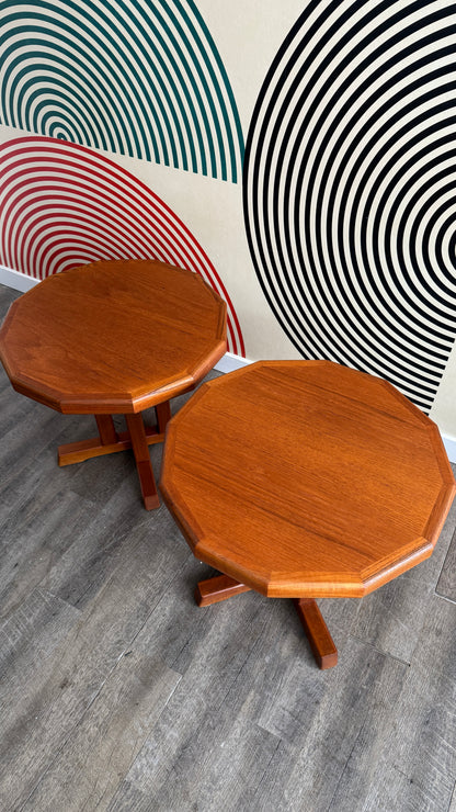 Pair of Vintage Teak Side Tables