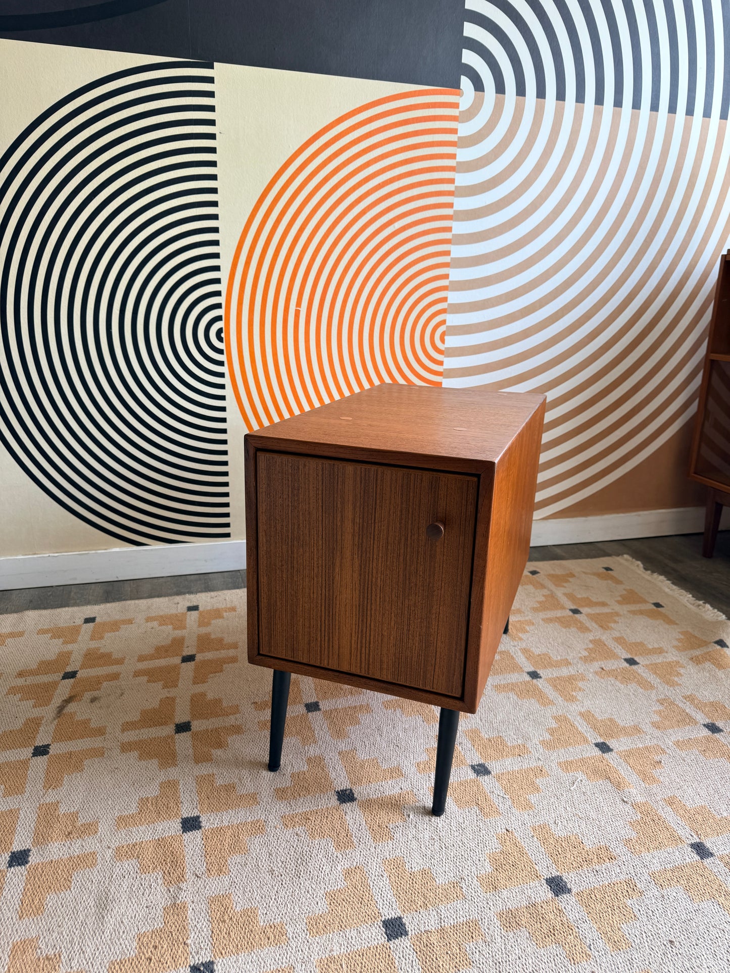 Vintage Teak End Table with Storage