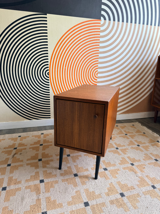 Vintage Teak End Table with Storage
