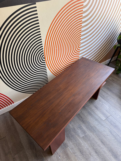 Vintage Dark Stained Teak Coffee Table