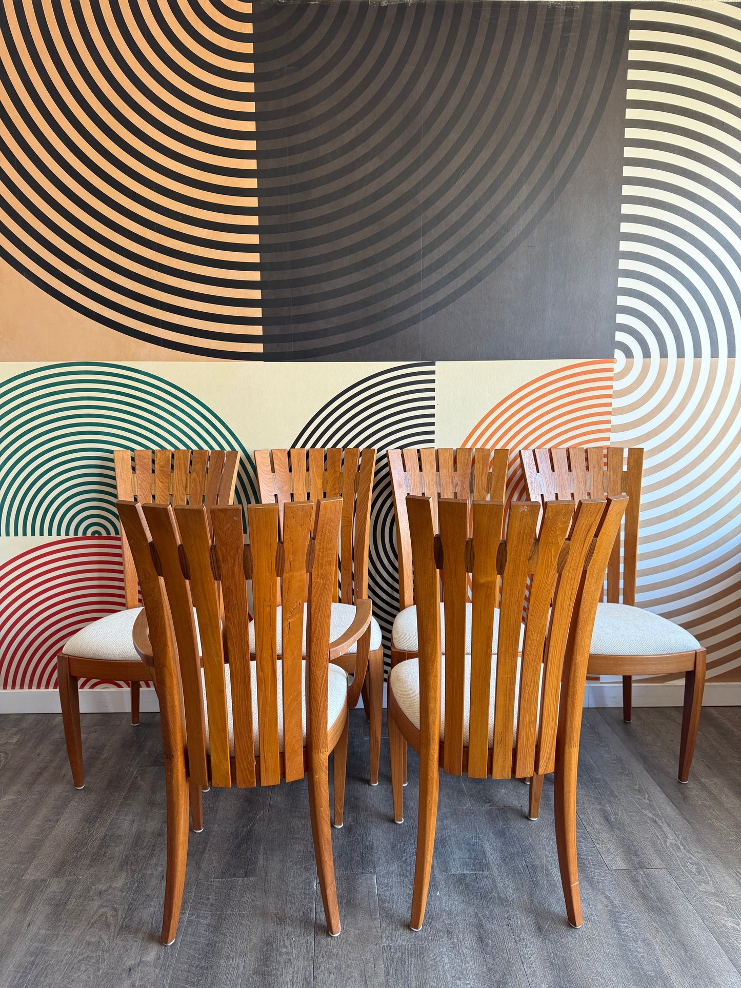 Set of 6 Vintage Teak Dining Chairs by Sun Cabinet, Thailand