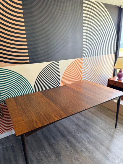 Vintage Mid-Century Walnut Extendable Dining Table