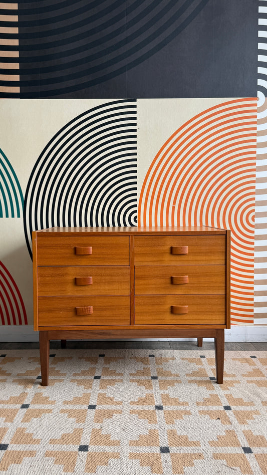 Teak Cabinet on Solid Walnut Legs