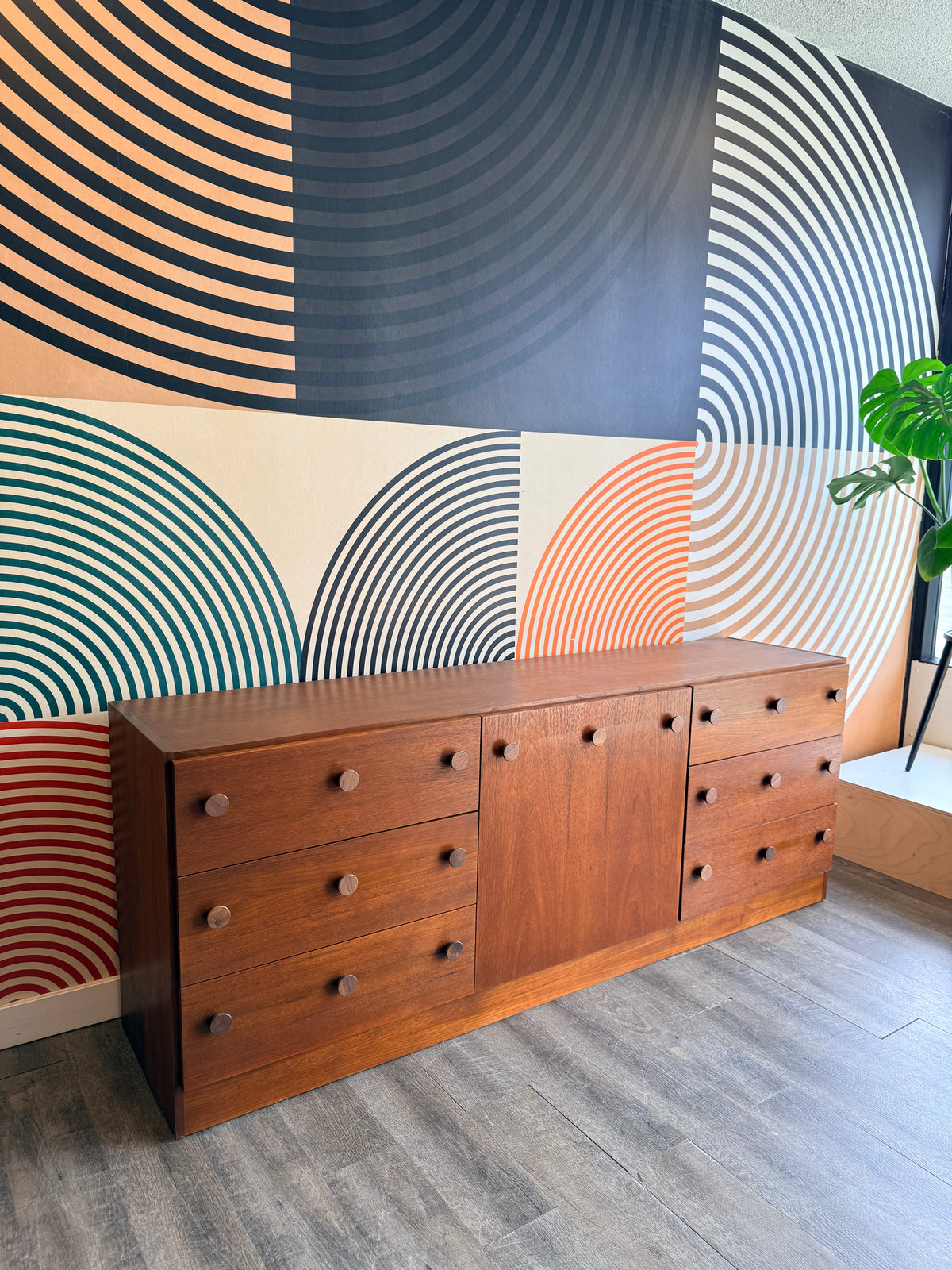 Vintage Teak Low Sideboard