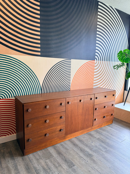 Vintage Teak Low Sideboard