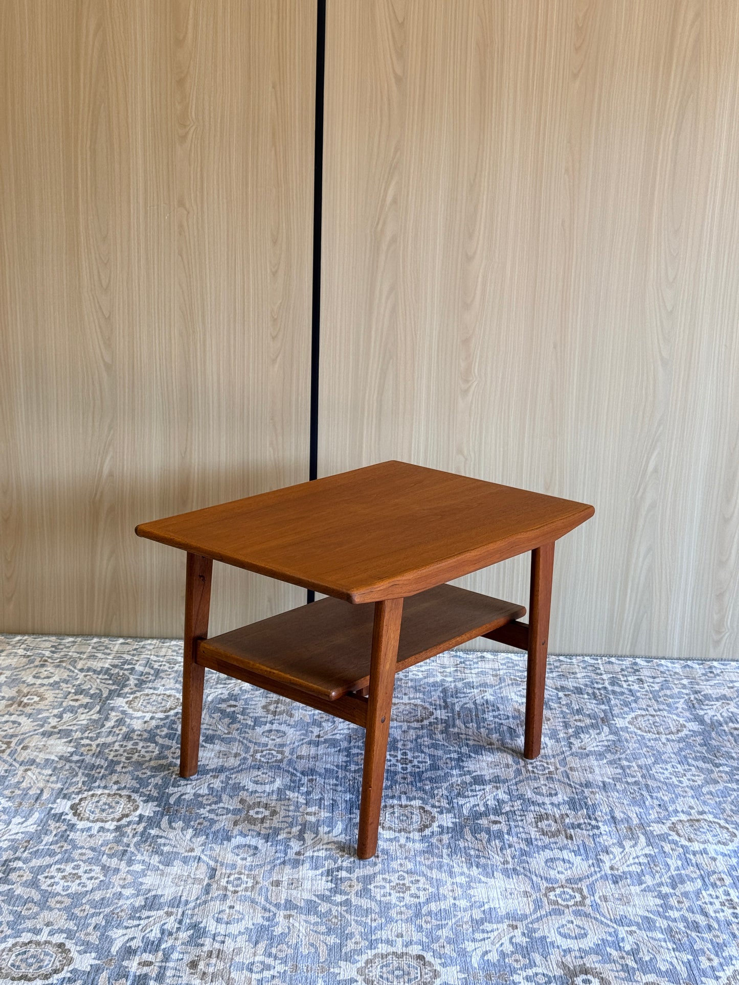 Vintage Teak Two-Tiered End Table