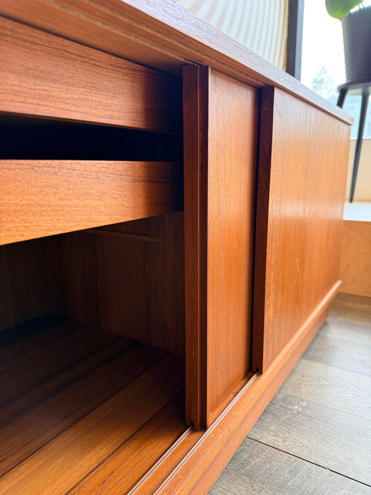 Low Teak Media Cabinet