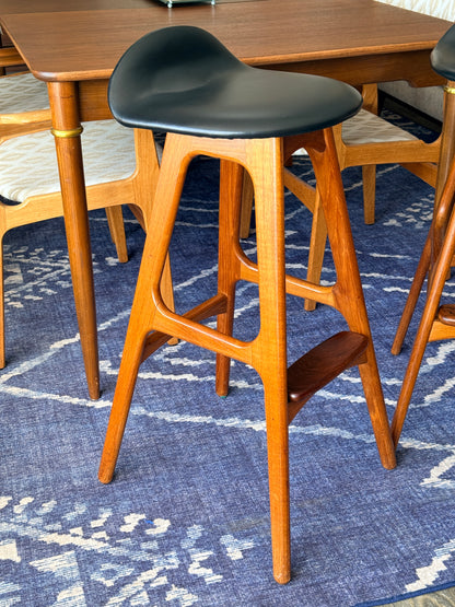 Pair of Vintage Danish Teak Bar Stools by Eric Buch