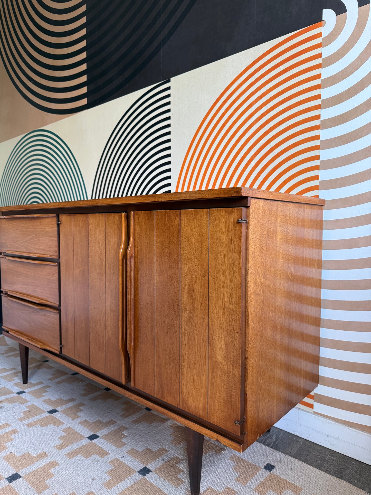 Mid-Century Walnut Credenza