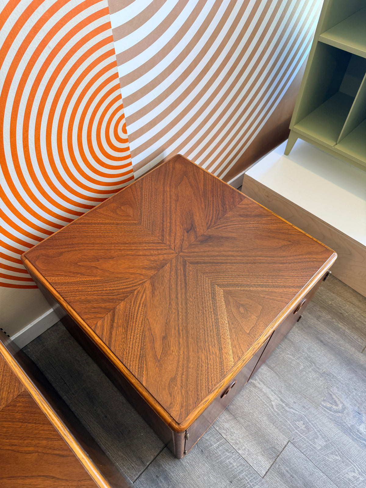 Vintage Walnut Square End Tables by Lane Furniture