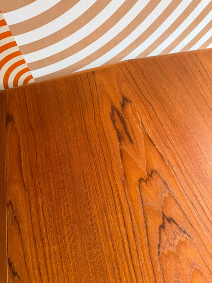 Vintage 1970s Teak Dining Table with 2 Leaves