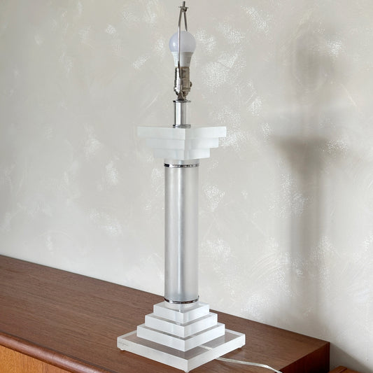 Bauer Lamp Company Lucite Table Lamp,1991