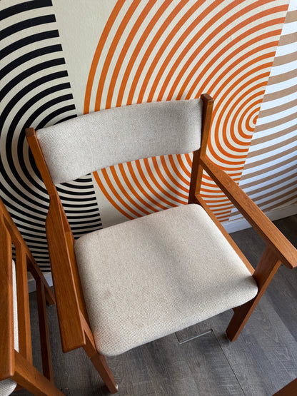 Set of 4 Vintage Teak Dining Chairs