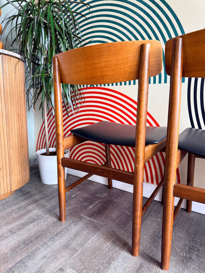 Set of 4 Vintage Danish Teak Dining Chairs