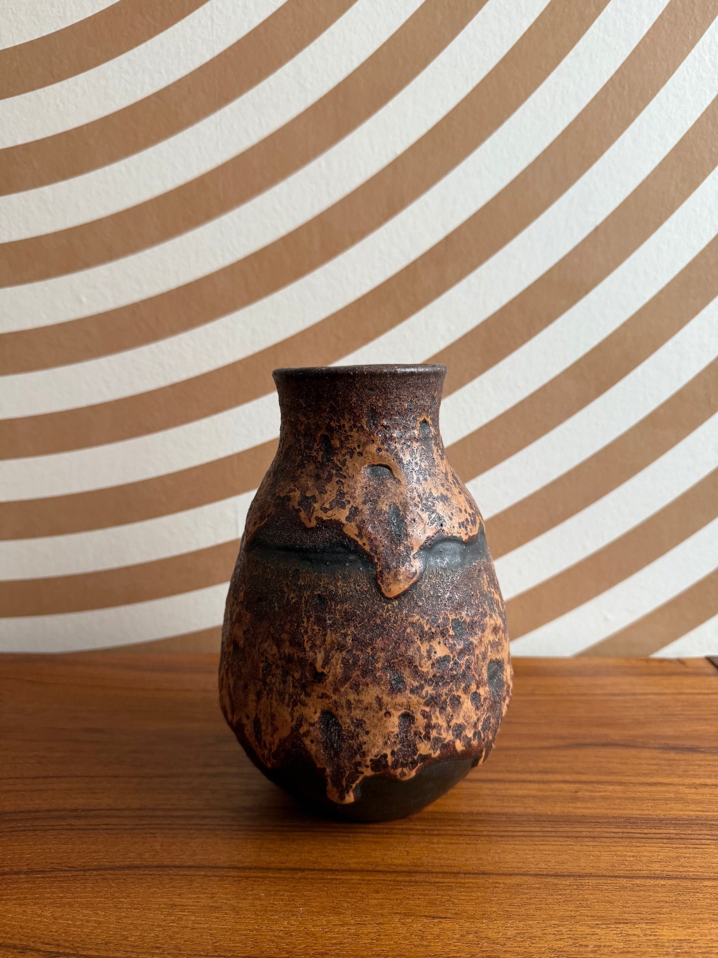 Vintage West German Fat Lava Vase by Carstens Tönnieshof
