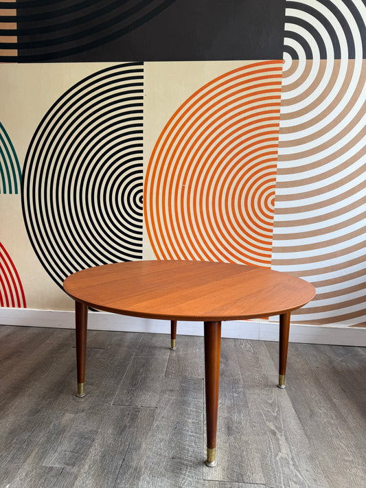 Vintage Round Teak Coffee Table