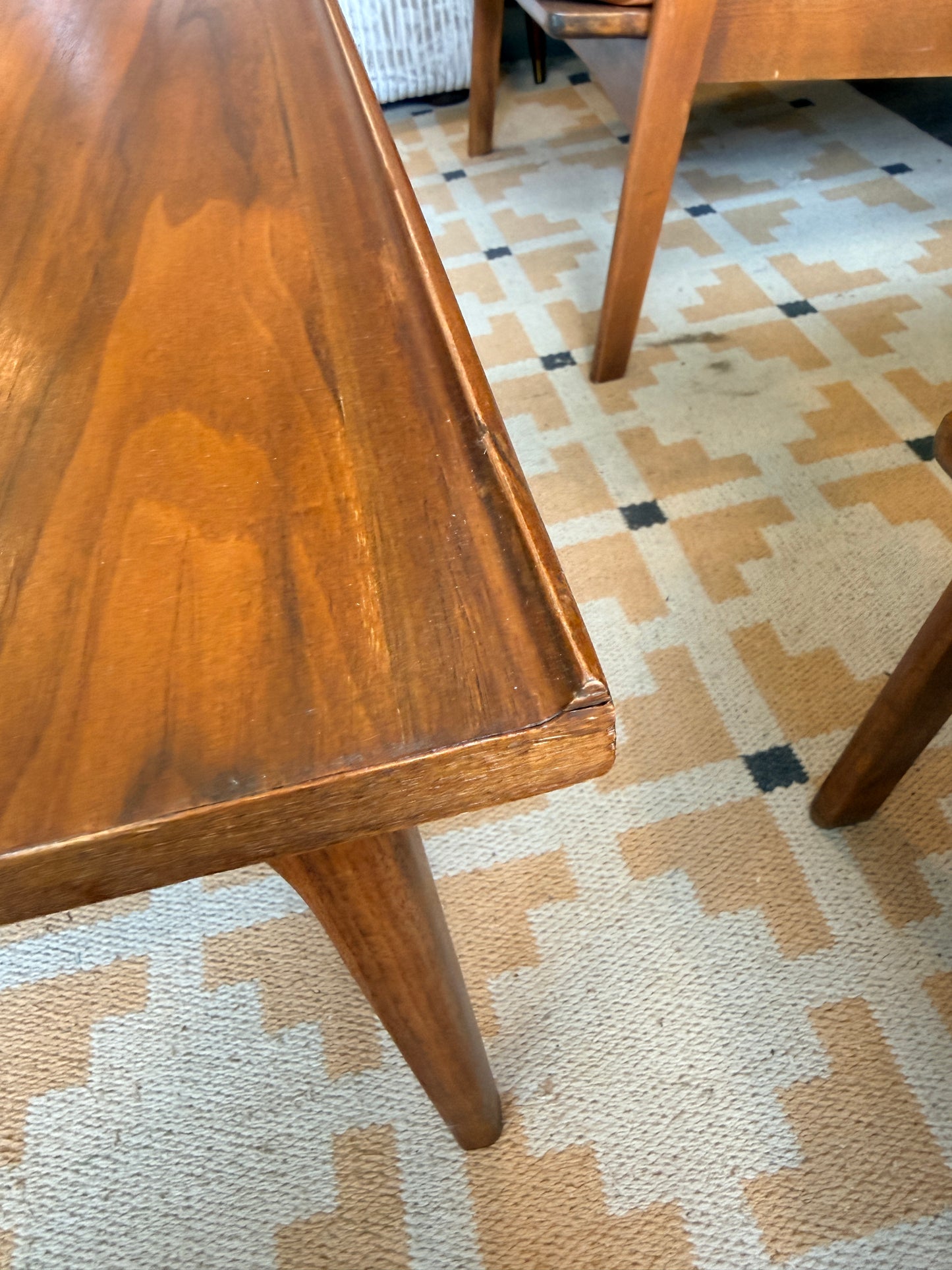 Vintage Walnut Square Coffee Table