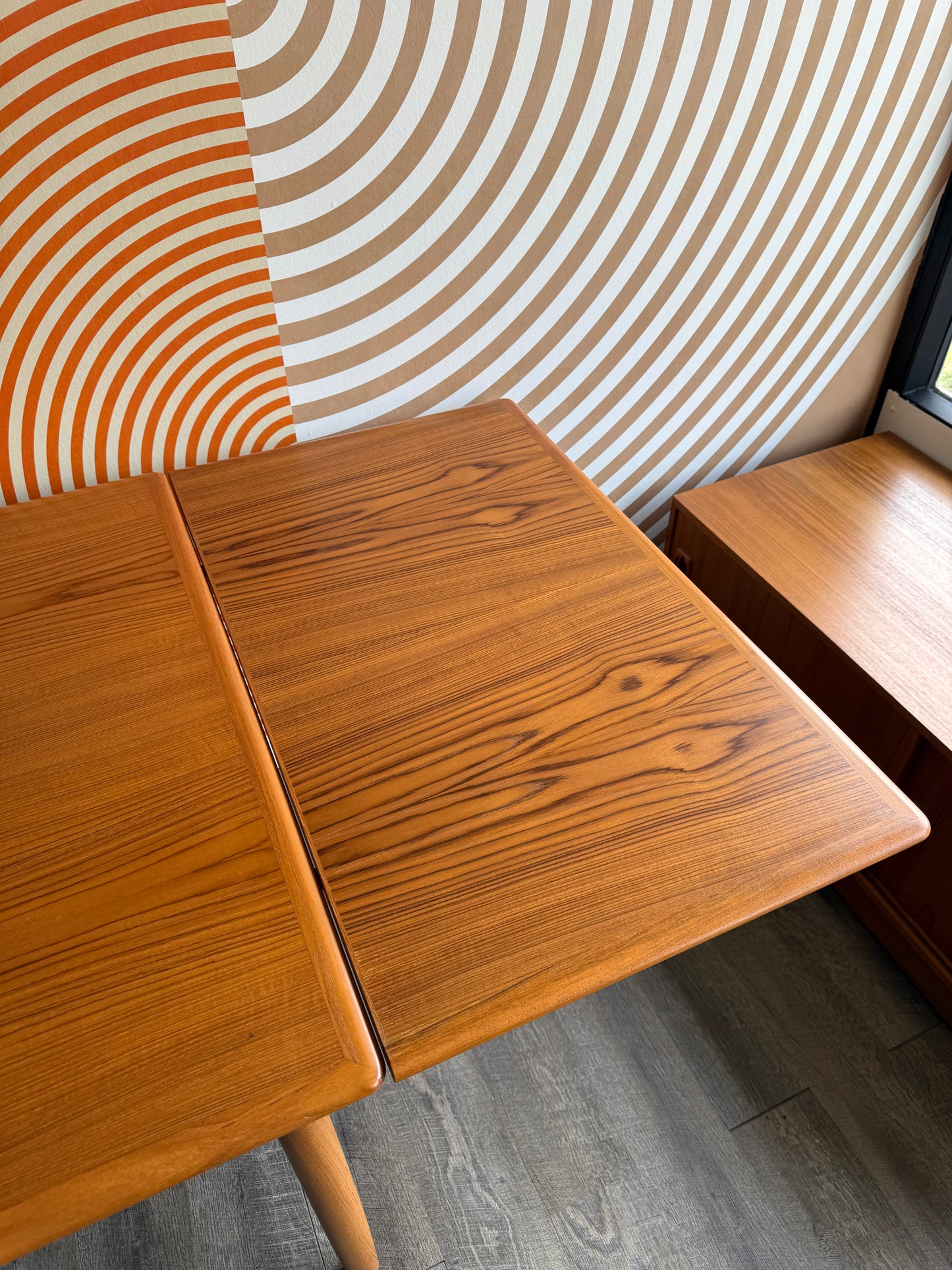Danish Teak Draw-leaf Dining Table