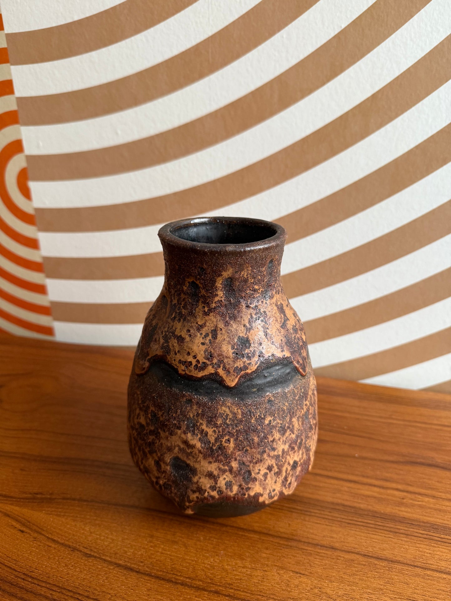 Vintage West German Fat Lava Vase by Carstens Tönnieshof