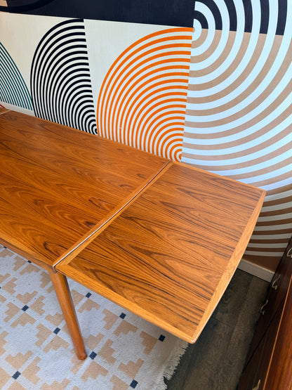 Grete Jalke Danish Teak Draw Leaf Table