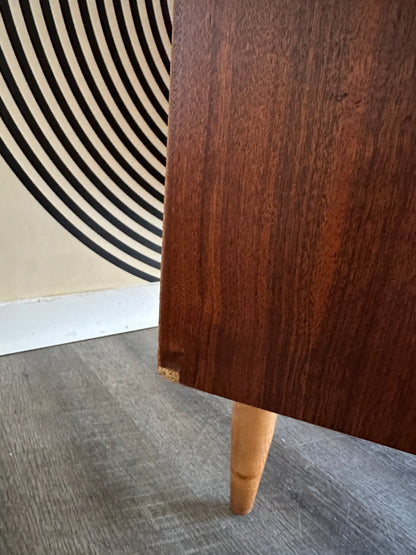 Vintage Walnut Tallboy Dresser