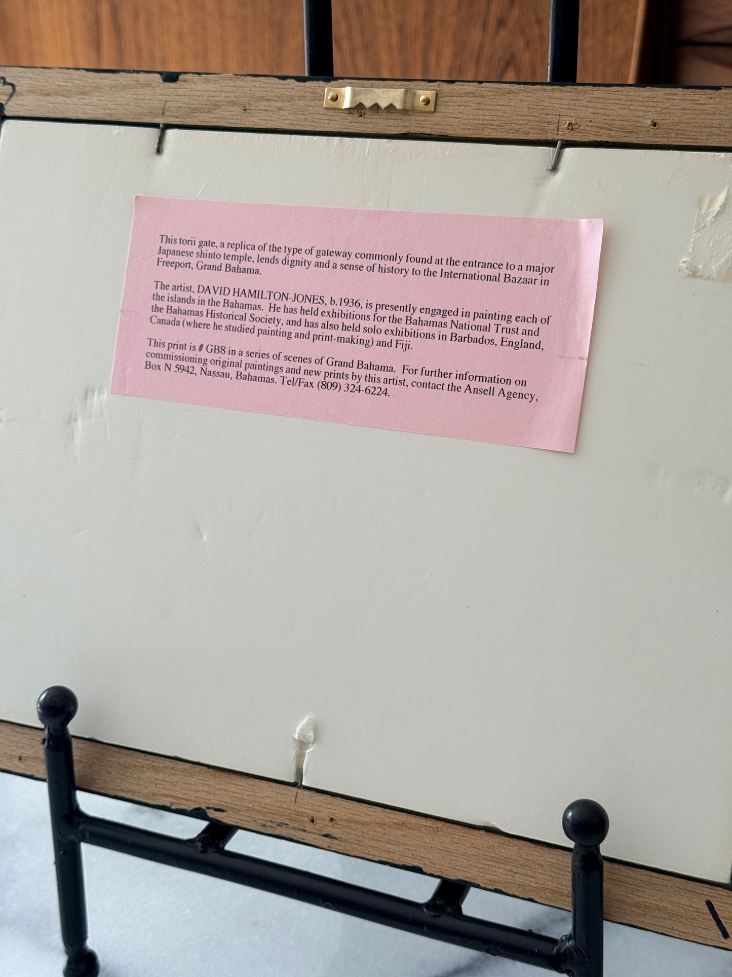 Vintage Davis H. Jones Framed Print, #GB8