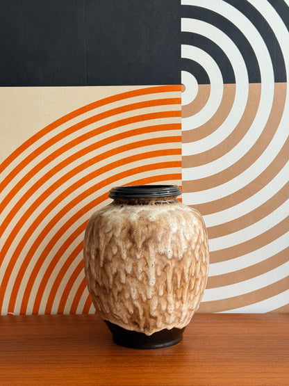 Large Vintage West German Fat Lava Vase