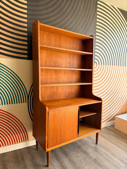 Danish Teak Bookcase with a Cabinet Storage