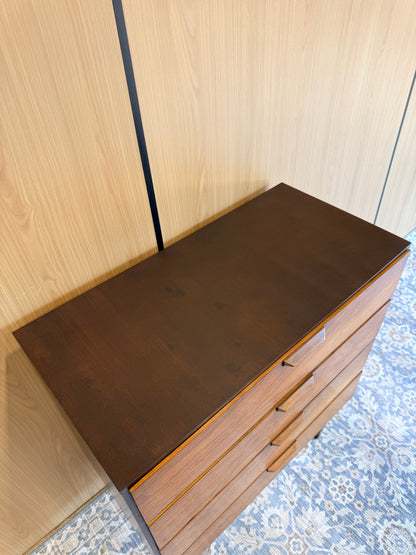 Vintage Walnut Tallboy Dresser