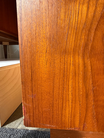 Vintage Teak 9 Drawer Dresser