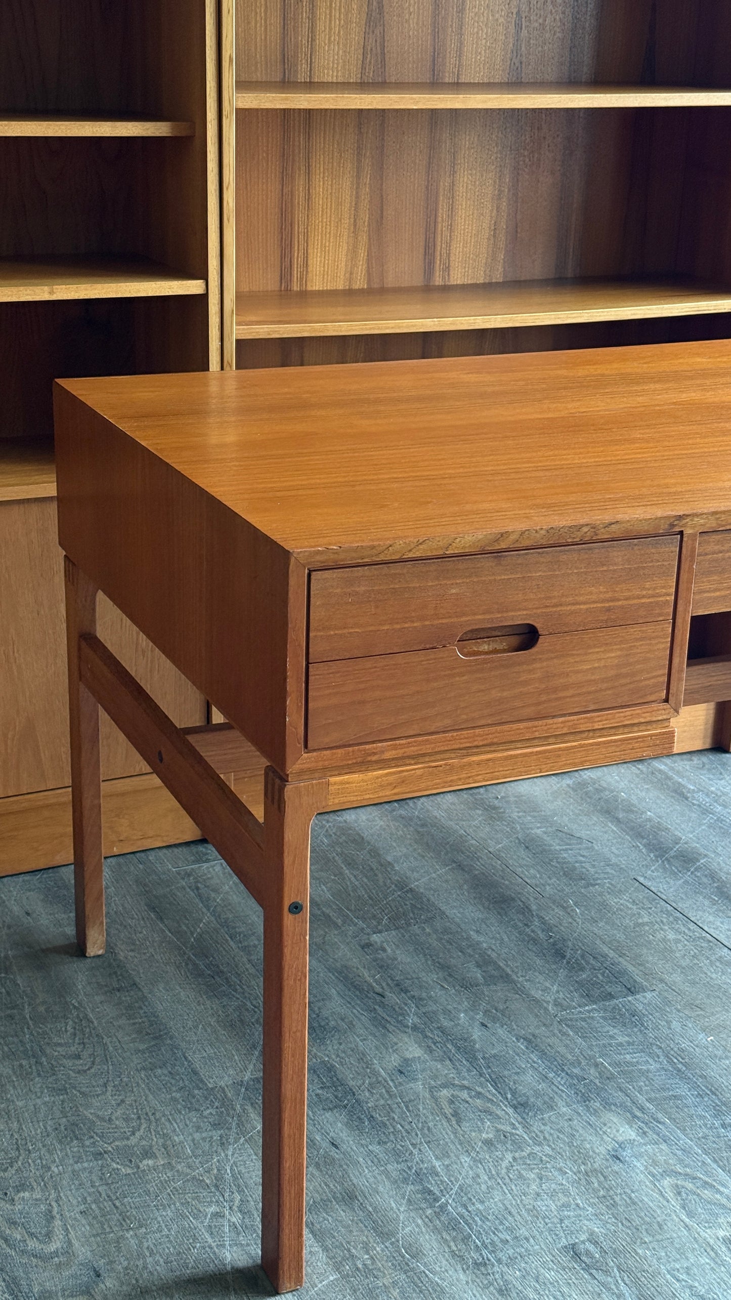 Arne Wahl Iversen Danish Teak Executive Desk